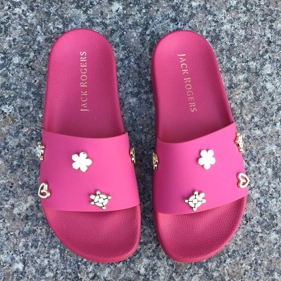 Jack Rogers Shoes - Jack Rogers Magenta Slide New
